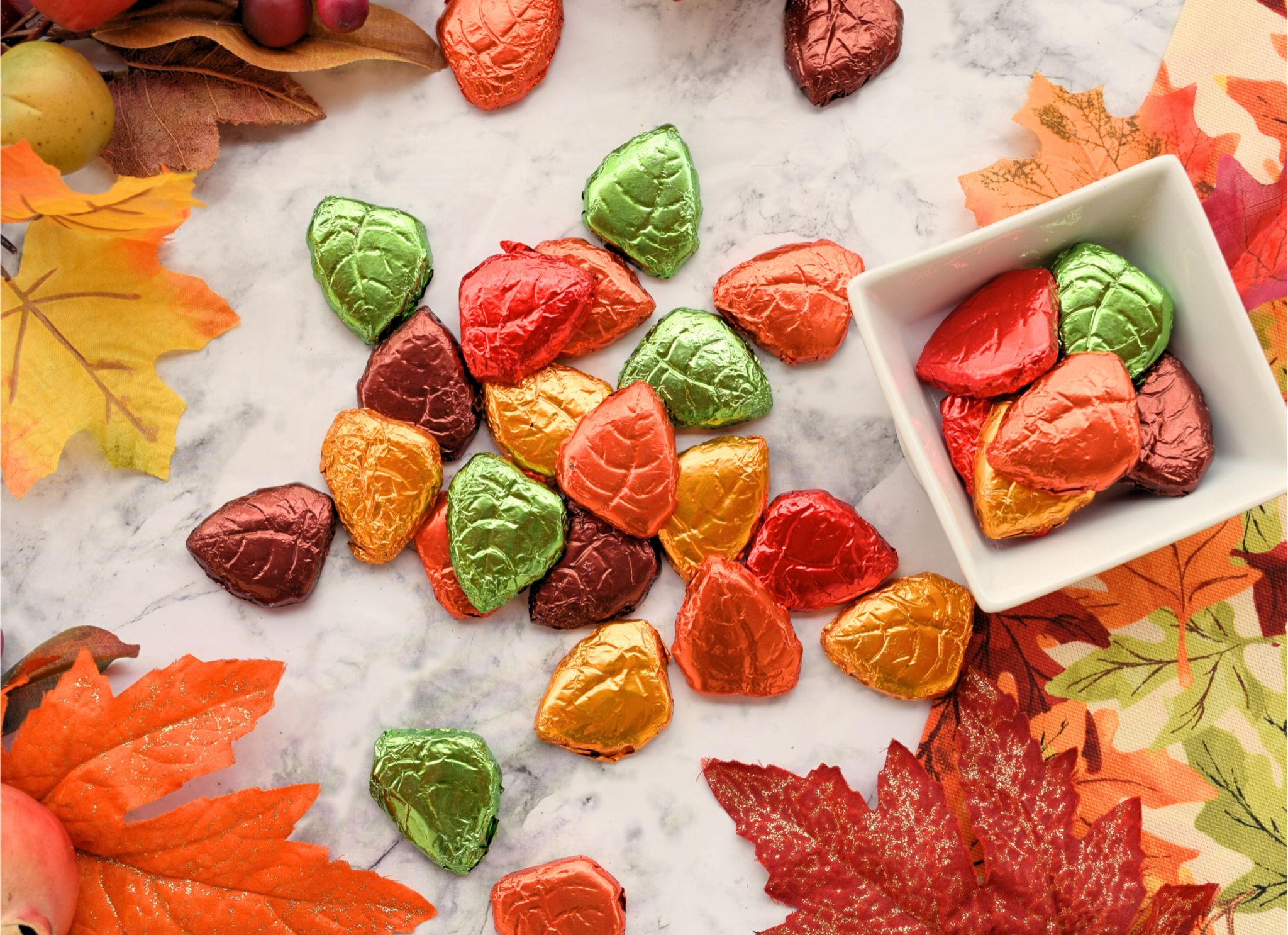 Foiled Chocolate Foliage Leaves